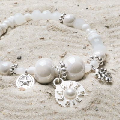 Preview: Beach Perlen Armband SilverShiny